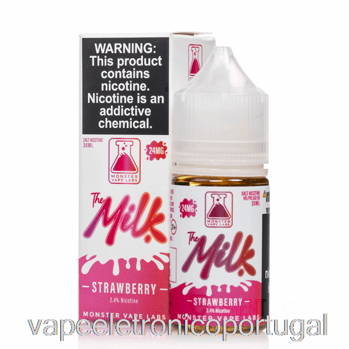 Vape Eletrônico Morango - Os Sais Do Leite - 30ml 48mg